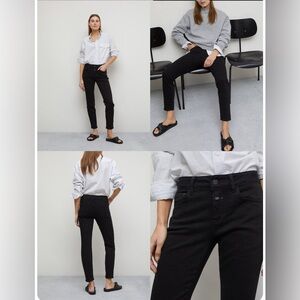 Closed Denim Jeans Women’s Size 29 Skinny Leg faded black raw hem Made In Italy